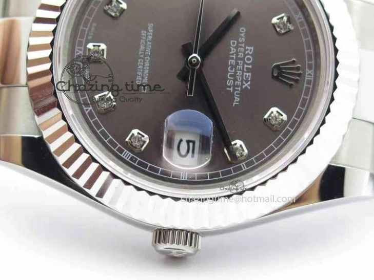 0214 Packable DateJust II 41mm SS BP Maker Best Edition Gray Dial Diam On SS Bracelet SA 3729